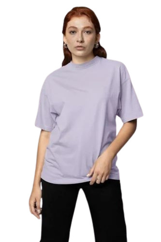 Women Cotton Lavender T Shirt