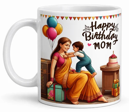 325ml Ceramic Printed Coffee Mug