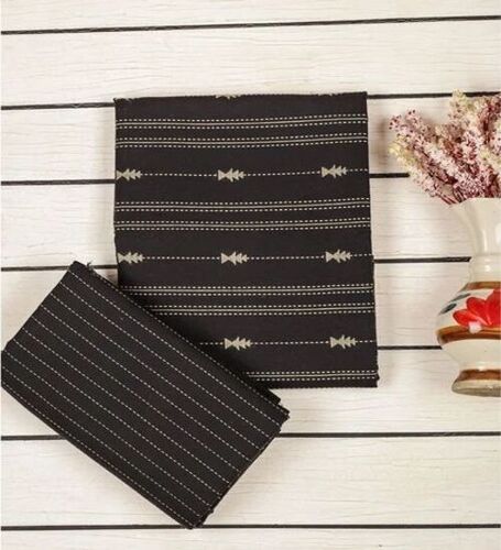 Black Cotton Ladies Suit Fabric Material