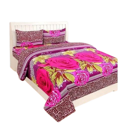 Double Rose Design Bed Sheet