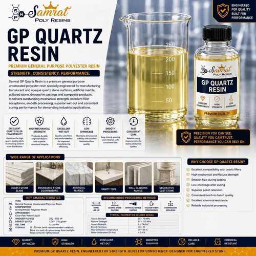 Gp Quartz Resin - Color: Clear To Pale Yellow