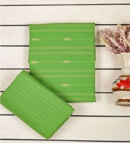 Green Cotton Woven Mix Match Ladies Suit Fabric
