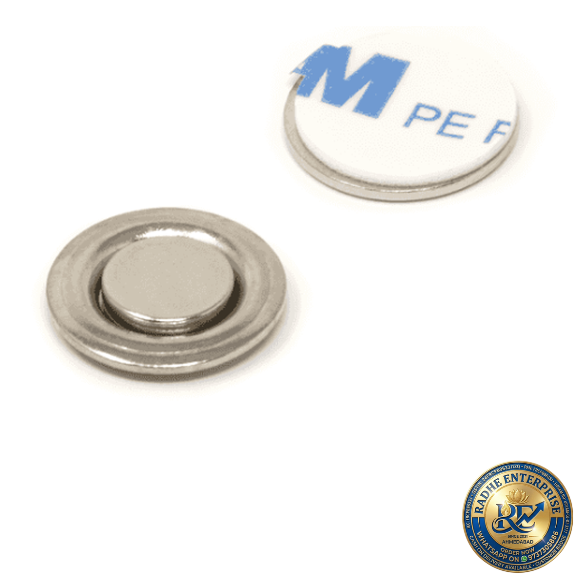Magnetic Badge Fastener 17 Mm Single Round Magnet