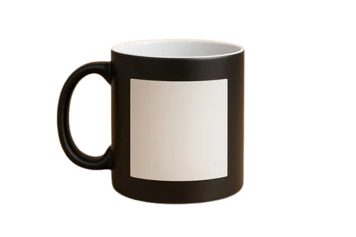 Plain Black And White Ceramic Coffee Mug