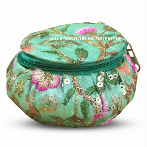 Premium Embroidery Matki Bangle Box