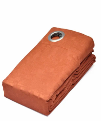 Rust Brown Polyester Window Curtains