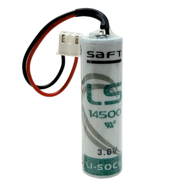 Saft Ls 14500 With Connector 3.6V Aa Size Industrial Primary Battery - Size: 14.65 Mm X 14.65 Mm