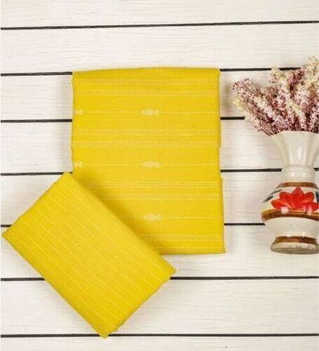 Yellow Cotton Ladies Suit Fabric Material