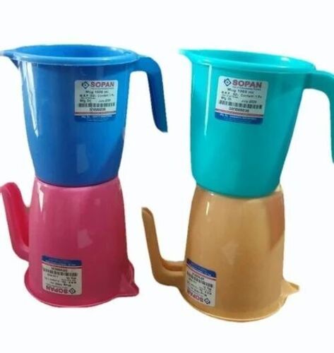 1 L Multi Color Plastic Bath Mug