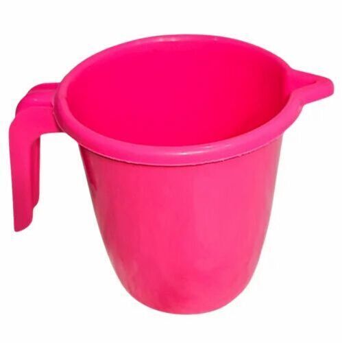 1 L Pink Color Plastic Bath Mug - Hardness: Rigid