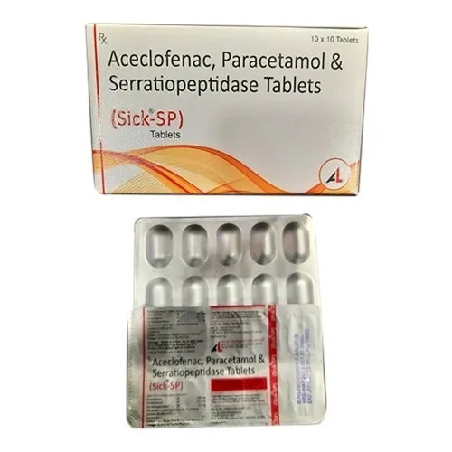Aceclofenac Paracetamol And Serratiopeptidase Tablets
