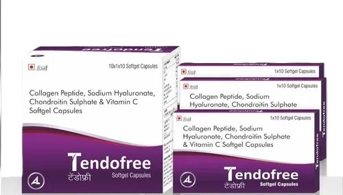 Collagen Peptide, Glucosamine Sulphate, Chondroitin Sulphate & L-Ascorbic Acid Softgel Capsules