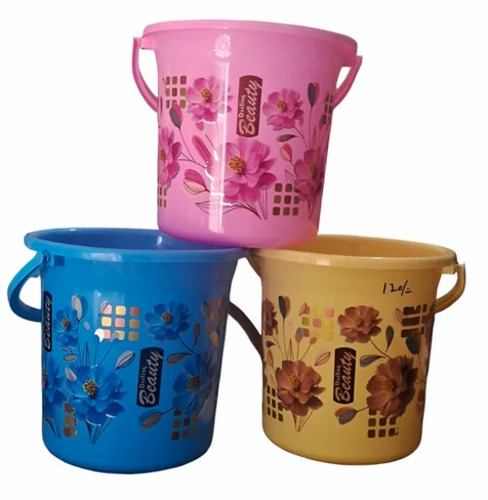 Multicolor Printed Plastic Bucket