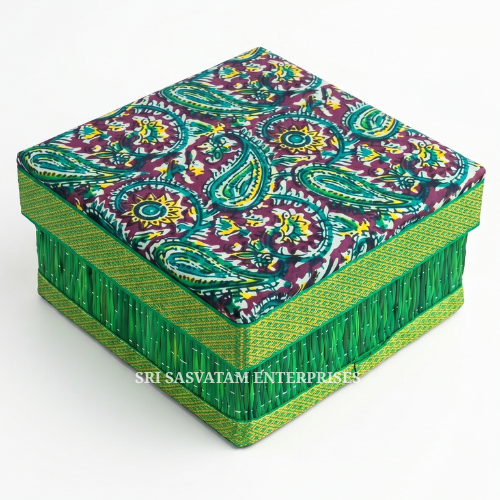 Premium Korai Box with Kalamkari Lid