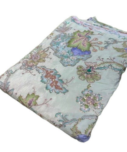White Printed Dress Fabric