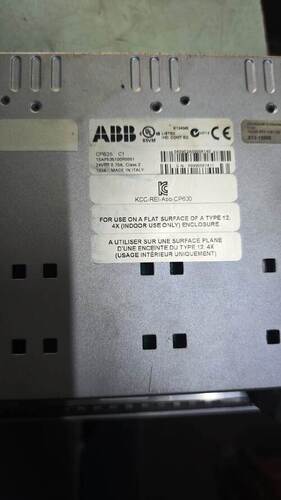 Abb Cp635 C1 Industrial Hmi Operator Panel Display 24V Dc 1Sap535100R0001 - Color: 800 X 480 Pixels (64K Colors)