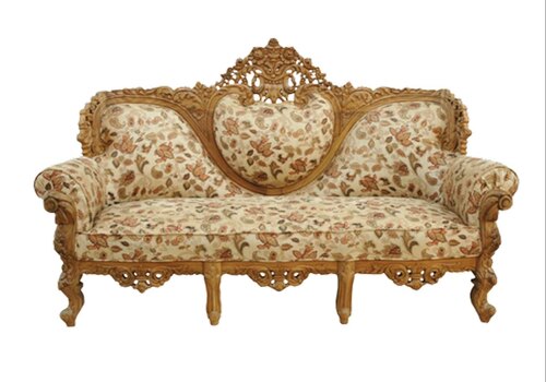 Beige Teak Wood Sofa Set - Assembly: No Assembly Required