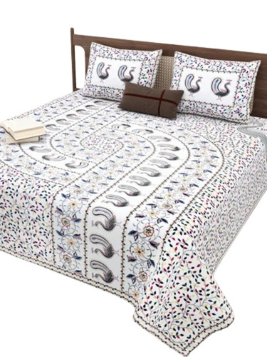 King Size Pure Cotton Printed Bed Sheet
