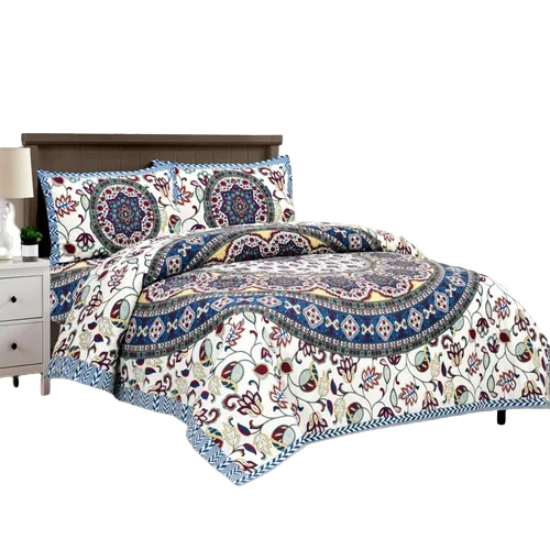 Multi Color Cotton Double Bed Sheet