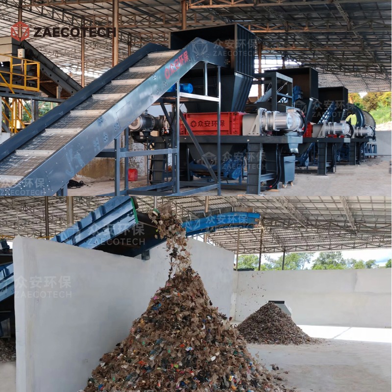 Municipal Solid Waste Shredder Machine For Primary Treatment Lines - Application: Industrial