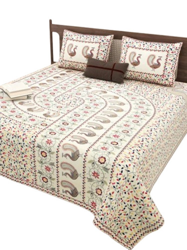 Printed King Size Cotton Bed Sheet