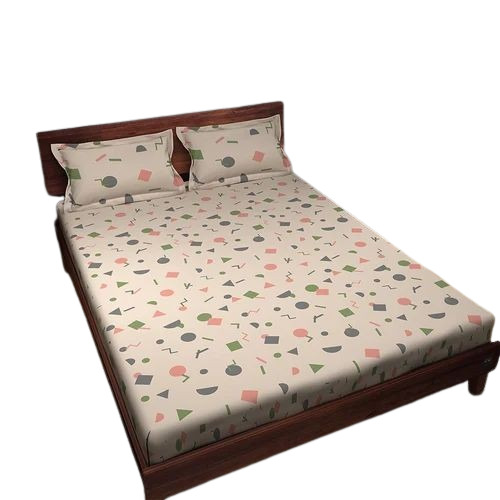 Printed Poly Cotton Double Bed Sheet