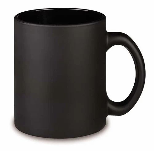 Black Plain Ceramic Coffee Mug
