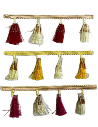 Fancy Golden Curtain Lace