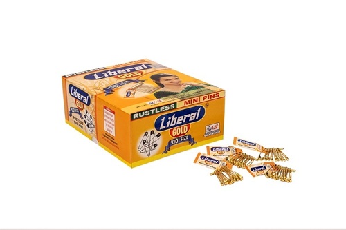 LIBERAL Gold Brass Safety Pins Size 00