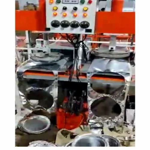 Red Fully Automatic Paper Plate Making Machine