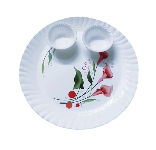11Inch Dinner Plastic Plate - Color: White