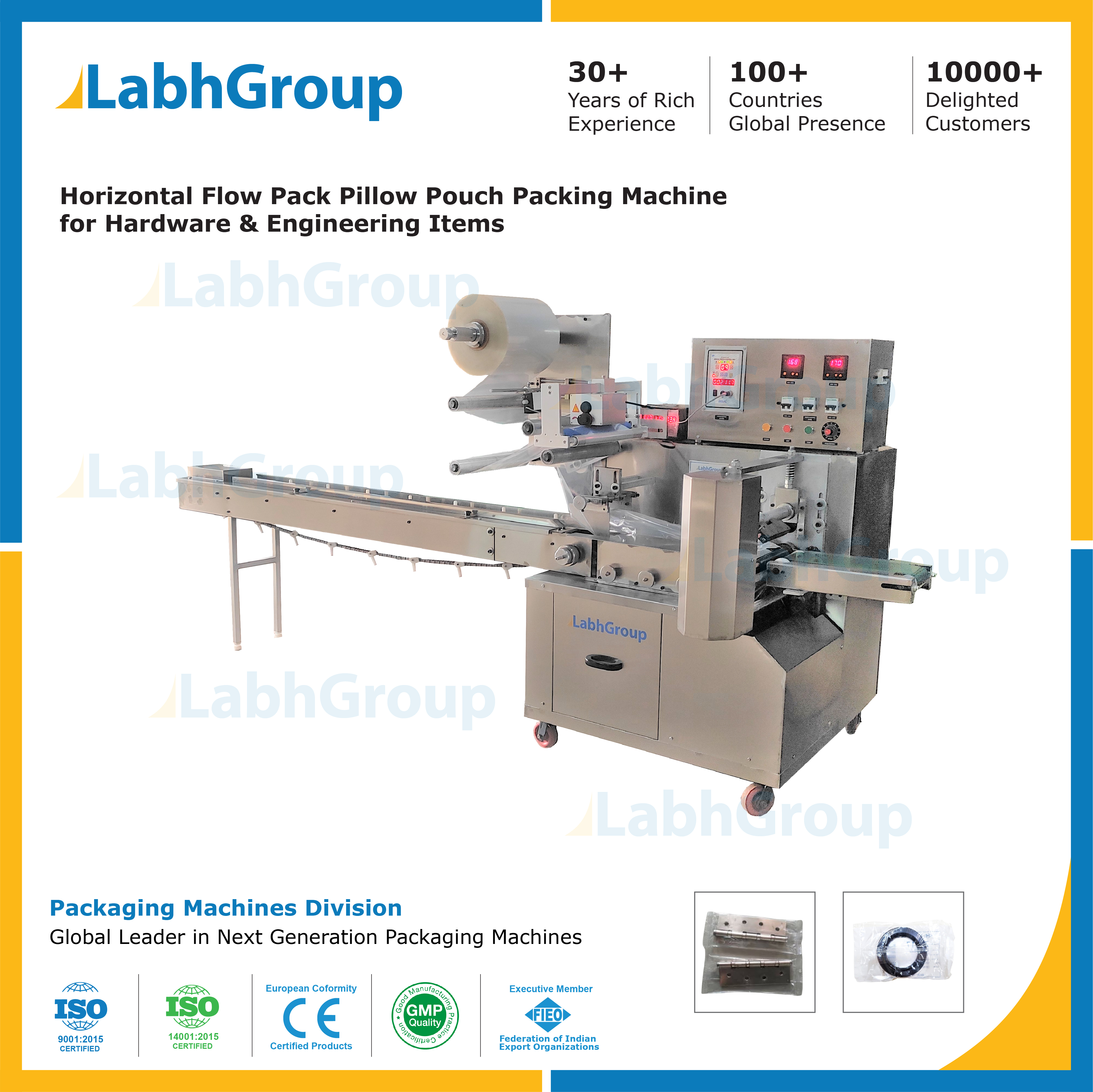 Hardware Engineering Items Horizontal Pillow Pouch Packing Machine - Frequency: 50 Hertz (Hz)