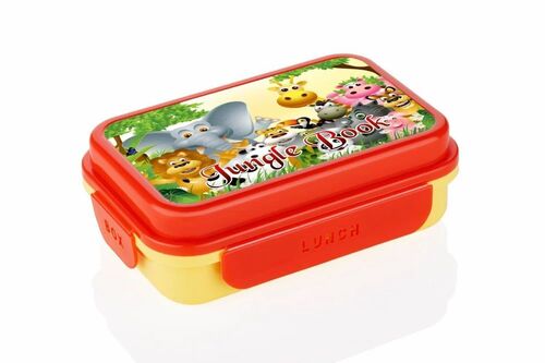 Red Plastic Fancy Lunch Box