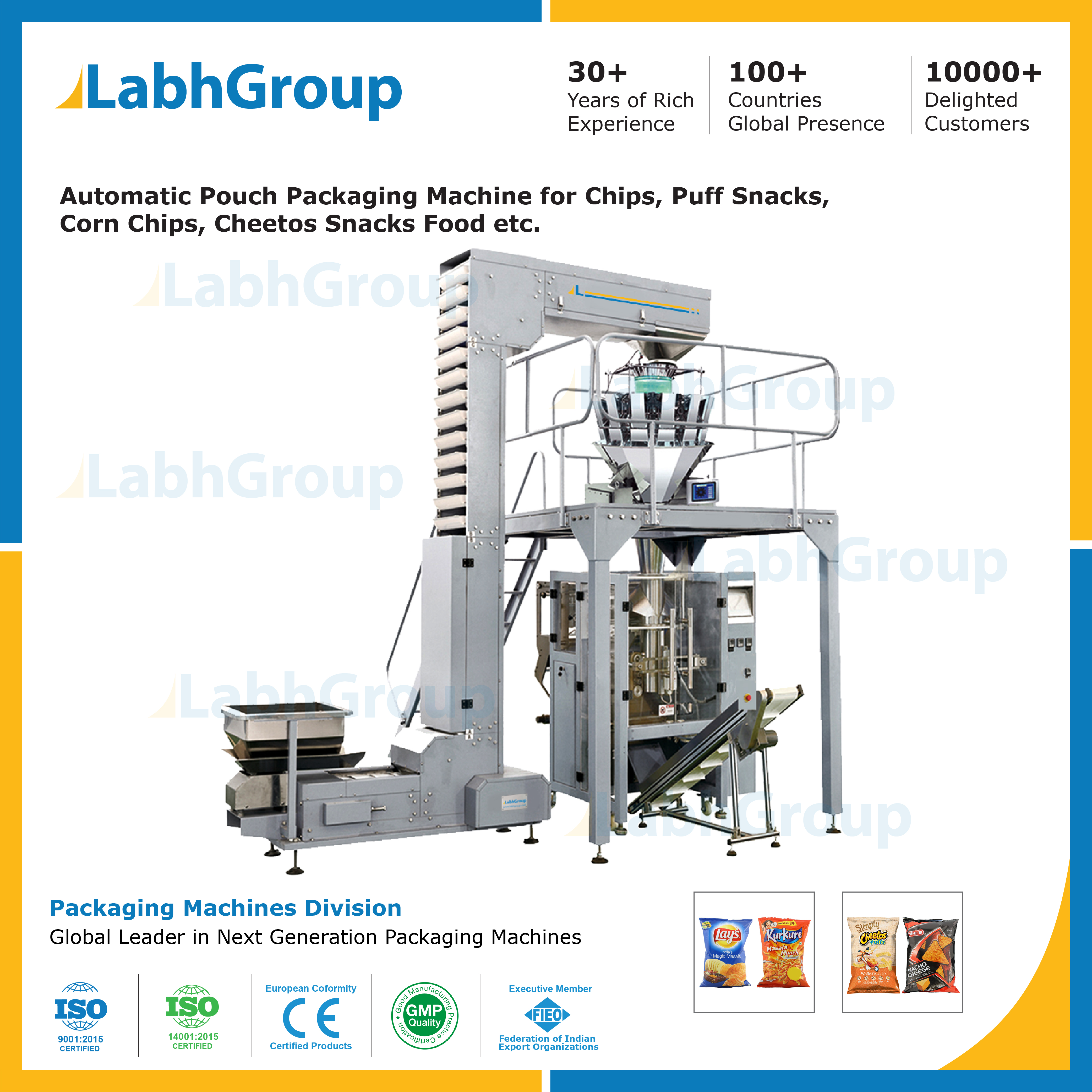 Vertical Form Fill Seal Machines For Snacks Food Pouch - Packaging Material: Any Heat Sealable Laminated Material