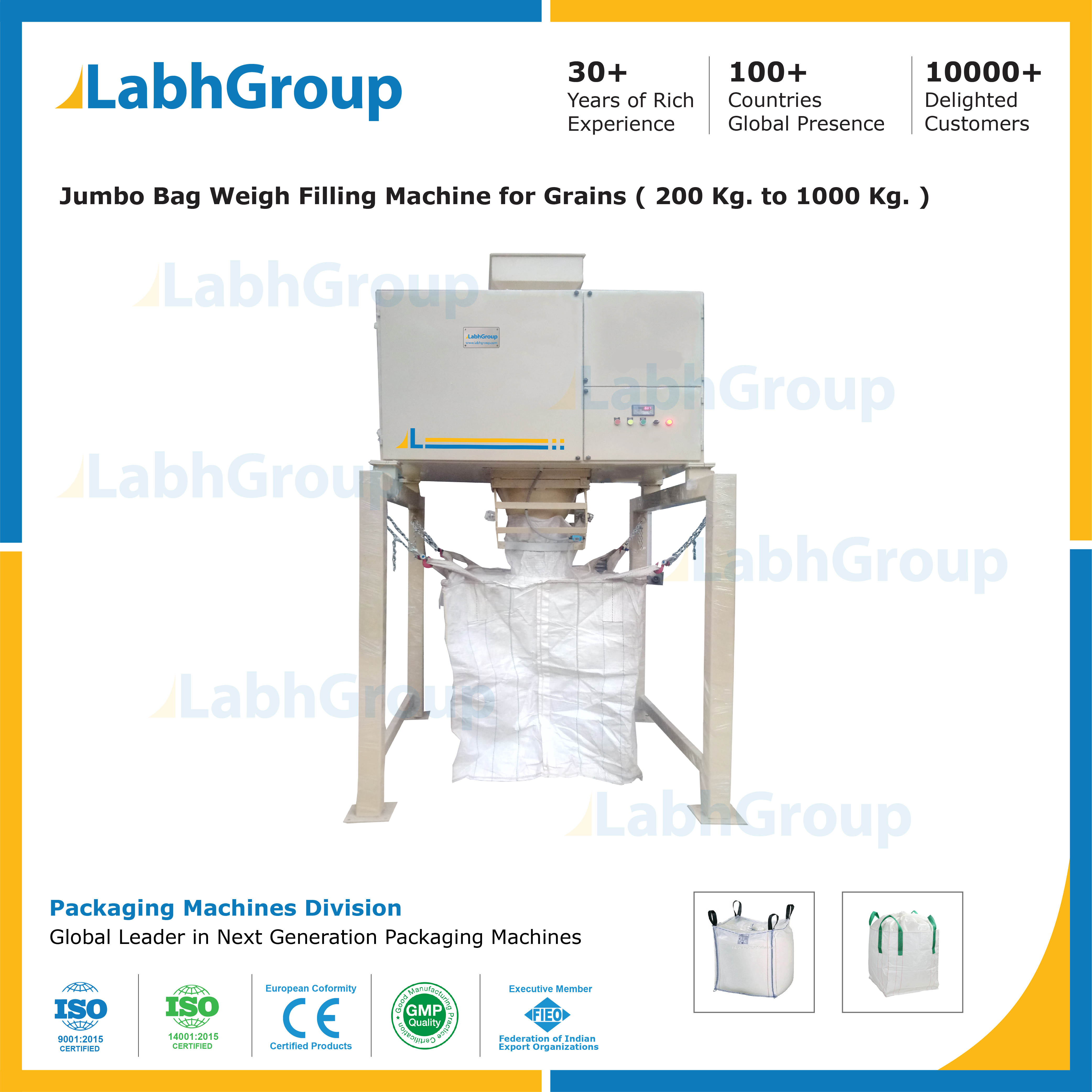 Automatic 200 Kg To 1000 Kg Jumbo Bag Filling Machine - Input Power: 415 Volt (V)
