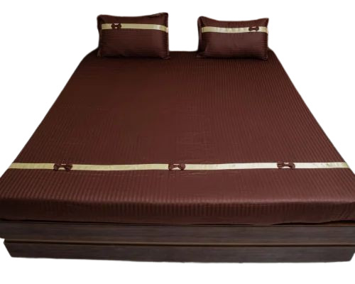 Chocolate Brown Color Double Bed Sheet