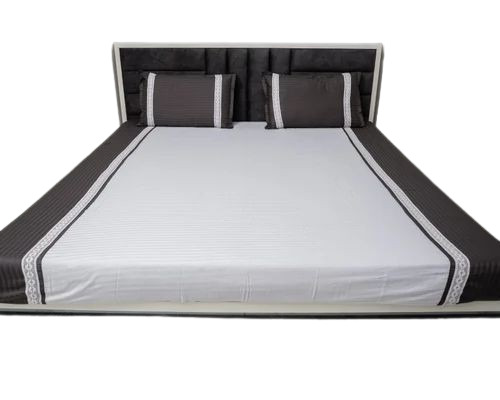 Cotton Striped Double Bed Sheet