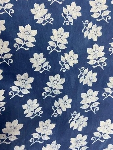Hand Block Floral Print Cotton Fabric