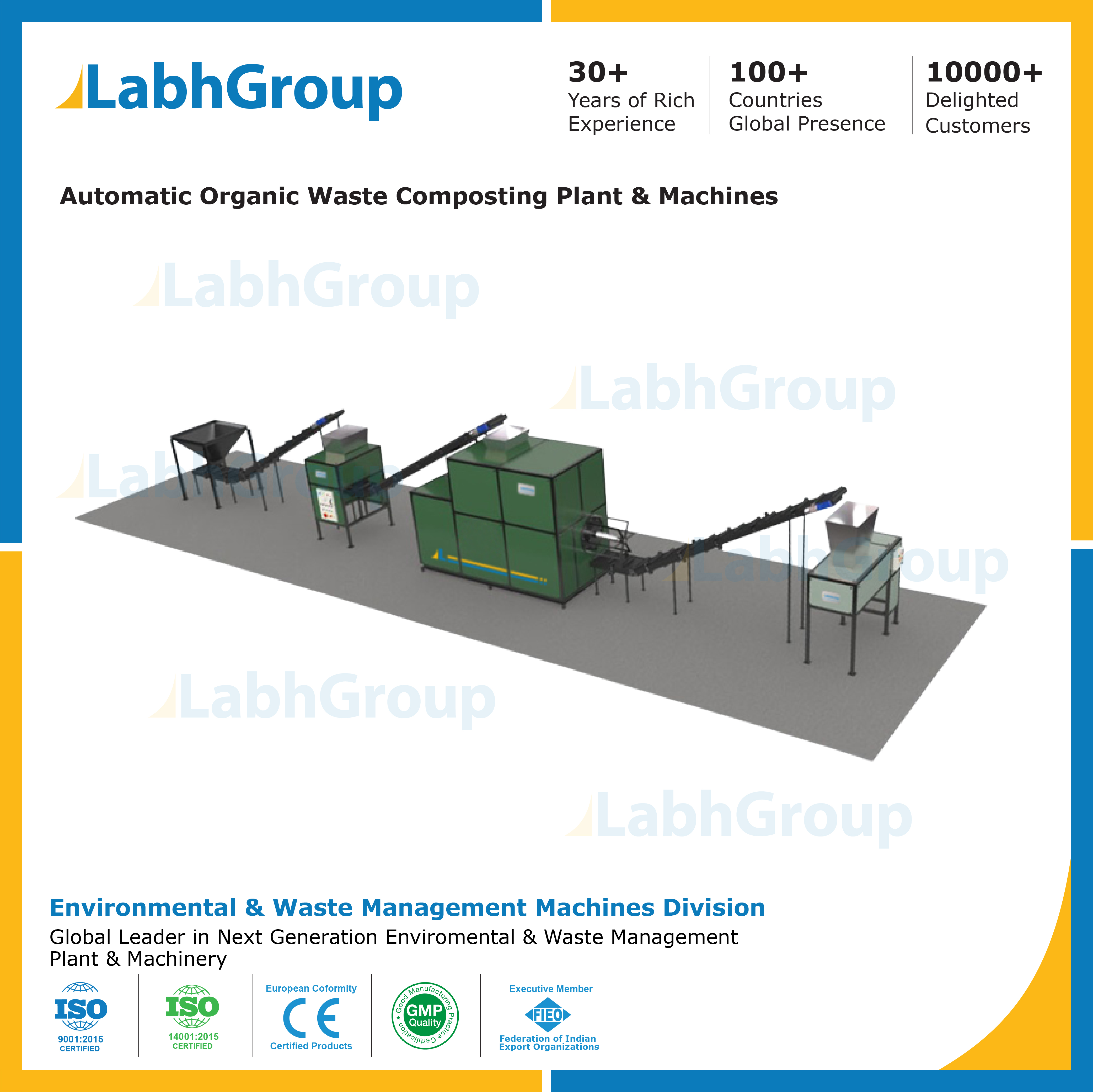 Organic Waste Composter Machine - Capacity: 10 Ton/Day