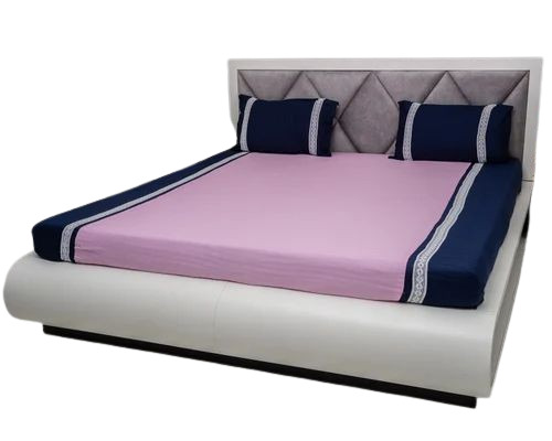 Pink & Blue Color Double Bed Sheet