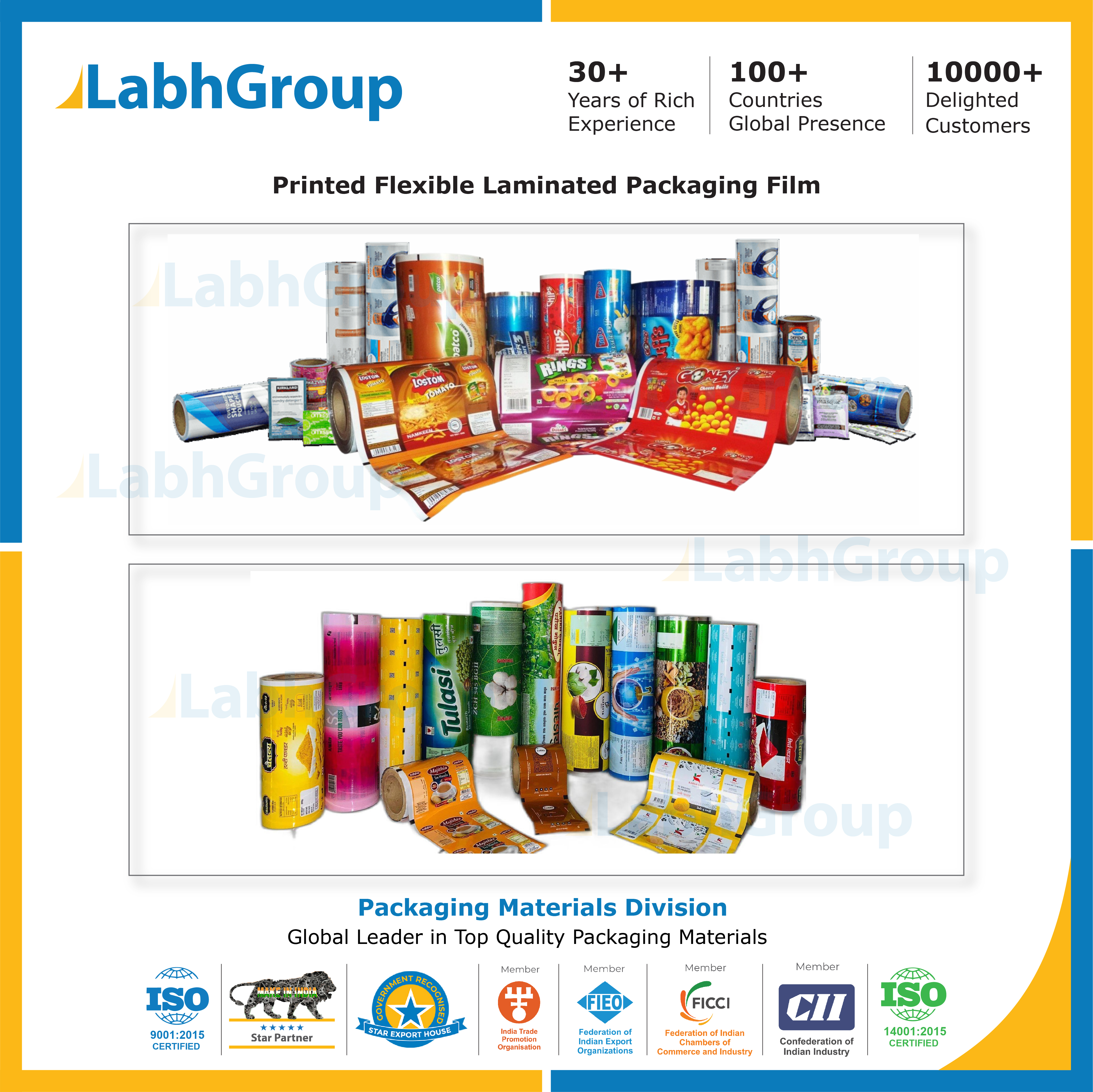 Printed Flexible Laminated Packaging Film - Material: Plastic