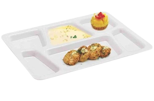 Acrylic 6 Compartment Rectangular Plate