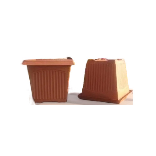 Brown Square Flower Pots