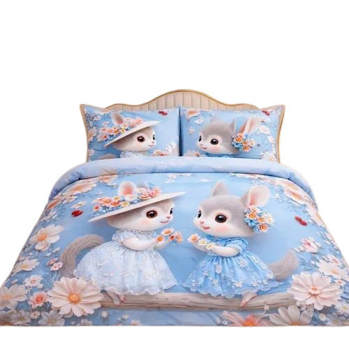 Designer Glace Cotton Double Bed Sheet 