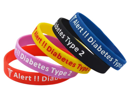 Diabetes Alert Silicone Wristband