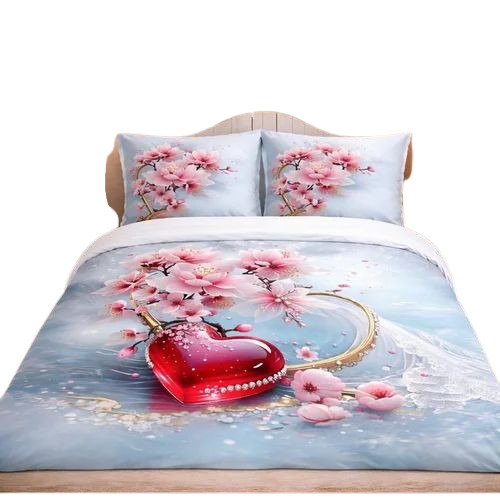 Glace Cotton Printed Double Bed Sheet