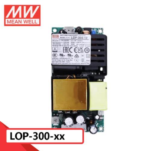 Mean Well LOP-300 Series 300W 4x2 Inches Low Profile Open Frame Power Supply