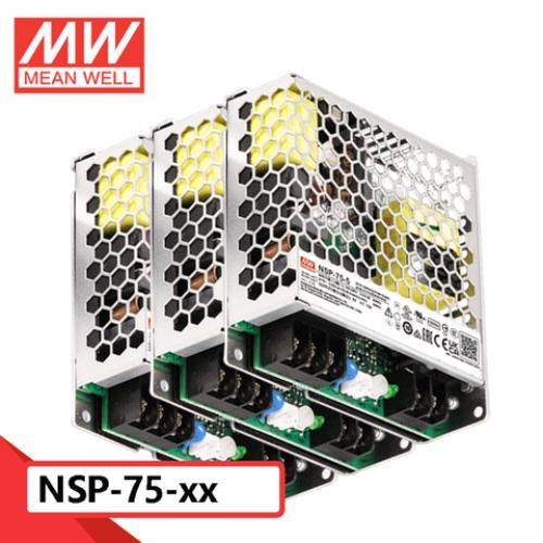 Mean Well NSP-75 Series 75W Switching Power Supply Industry Use Fanless Design Optional 5V 12V 15V 24V 27V 36V 48V 60V 15A