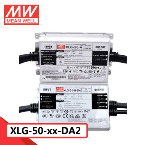 Mean Well Xlg-50 Series 50w Constant Power Led Driver 22~54v Optional Dali-2 3-in-1 Dimming Ip67 Built-in Pfc Function