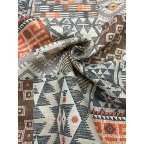 Multicolor Polyester Pashmina Fabric